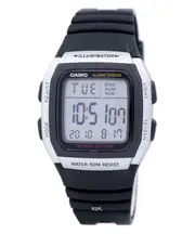 Casio Digital Alarm Chrono Illuminator Dual Time W-96H-1AVDF Mens Watch