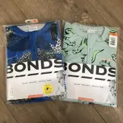 Bonds Blue Leopard And Green Dinosaur Wondersuit Zippy - BNIP Size 00