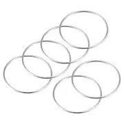 75mm(2.95") OD Metal O Ring Non-Welded Craft Hoops for DIY Silver Tone 10pcs