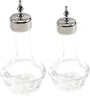 SHOWERORO 2pcs Bottle of Bitters Cocktail Japanese Bitters Bottle Jewel Bitter Bottle Bitters Shaker Bottle Vintage Bitters Bottles Bartender Dasher Bottles Vial Glass Old Fashioned