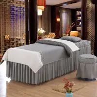 在飛比找蝦皮購物優惠-簡約素色歐式美容床罩 美容床單 美容床 美容院床罩推拿床罩加