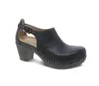 Dansko Women's Sassy Black Milled Burnished Nubuck Heel 1831029400