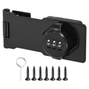 Cabinet Password Rotary Hasp Locks Door Security Combination Latch Lock Black