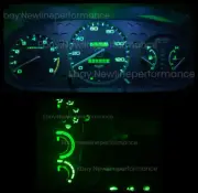 Green LED Cluster + Climate Control +Switch Bulbs for Honda Civic Ek 1999-2000 (for: Honda Civic)