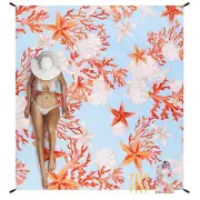 Beach Blanket Waterproof Sandproof 9 Ft X 10 Ft Extra Large Sand Free Beach M...