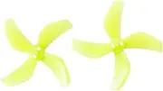 for GEMFAN 4Pairs 8Pcs D51 2020 2x2x4 2inch 50.3mm 4-Blade PC Propeller 1.5mm for RC FPV Racing Freestyle Tinywhoop BETA85X Drone (Size : Clear Yellow)