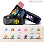 Fitness Tracker with Step Counter/Calories/Stopwatch, with Heart Rate Monitor
