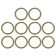 10Pcs Spring O Rings 1 1/2" Round Trigger Snap Hook Circle Bronze Key Ring Clip