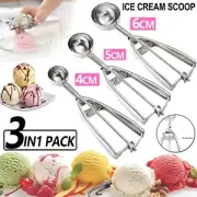 Ice Cream Scoop Stainless Steel Cookie Muffin Spoon Icecream Scoop Melon Baller