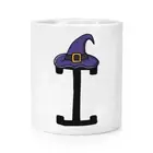 Letter I Witches Wizard Hat Makeup Brush Pencil Pot Witch Halloween Alphabet