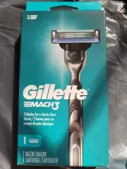 New Gillette Mach3 Men's 1 Razor + 1 Cartridge Razor Blade Refills