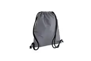 Bagbase Icon Drawstring Bag/Gymsac (Graphite Grey/Black) (One Size)