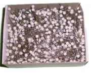 1000 1 1/2" White Plastic Pearl Head Dress Maker corsage Pins