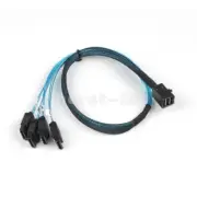 Internal Mini SAS SFF-8643 Host to 4 SATA Hard Disk 6Gbps Data Server Raid Cable