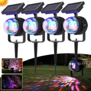 Solar Powered Star Light Projector Waterproof Outdoor Holiday Decor Laser Light