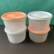 Tupperware Servalier Stacking Canister Set of 4 New 3.75 cups Each