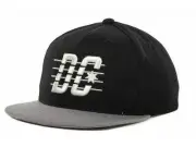 DC Shoes Velton Mens Wool Blend Black Charcoal Snapback Hat Ball Cap NWT NEW