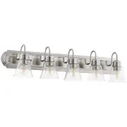 Quorum International 5094-5-265 Fort Worth Bathroom Vanity Light Satin Nickel