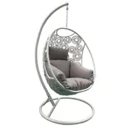Havana Hanging Egg Chair With Stand - White