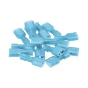 A● Wire Terminals Connector Nylon Insulated AWG16-14 Female Spade Blue 150 Pcs