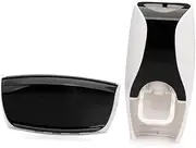 BRIGHTFUFU Toothpaste Dispenser 5 Brush Holder Set Black Automatic Squeeze Save Sanitary for Boys and Girls Adults