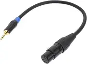 Flexible MIDI to 3.5mm Adapter Cable DIN 5-pin Female Connector for Audio Equipment Black 30cm