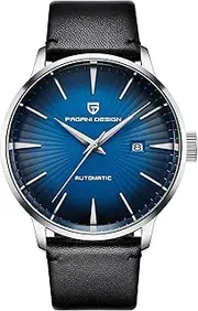 [TYBERLEY] Pagani Design PD2770 Fashion Men's Automatic Mechanical Watch Stainless Steel Waterproof Leather Strap Simple Business Sports Wristwatches, Blue leather, Bracelet