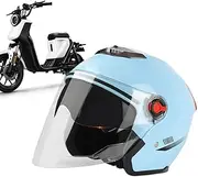 3/4 Motorcycle Helmets | Motor Helmets - 3/4 Open Face Motorcycle Helmets, Vintage Retro Moped Helmets with Visor for Men Women, Scooter Helmets for Motorcycle