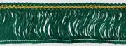 Trimplace 2-1/2" Chainette Fringe with Gold Gimp Header- 6 Yards (Hunter Green)