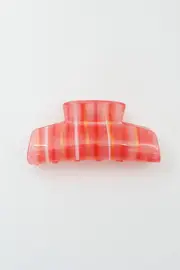 Red Stripe Claw Clip