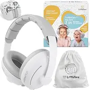 LittleTora 'CuddleEars' 2 in 1 Baby Ear Muff - Noise Canceling Infant Toddler Headphone Hearing Protection Earmuff for Plane