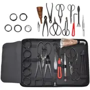 16Pcs Carbon Steel Branch Cutter Scissors Kit Nylon Case Garden Bonsai Tool Set