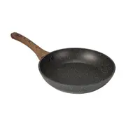 24cm Aluminium 4 Layer Non-Stick Frypan - Wood Look