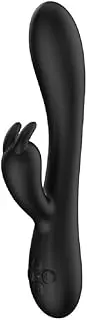 Automatic Double-motor Rabbit Heating G-point Vibrator For Women's Sex Toys Massage Vibrator(Black)