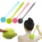 Silicone Body Long Handle Back Shower Brush Srush Back Brushs Body Exfoliator AU