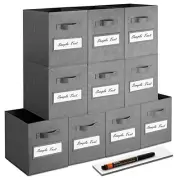 11 Inch Storage Cube,Storage bin (Set of 10) Foldable Fabric Cube Storage