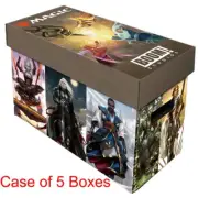 Case of 5 BCW Short Cardboard Comic Book Storage Boxes w Magic The Gathering Art