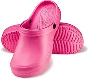 [ESTRO] Clogs Women's Summer Mules - Rubber Slippers Women's Summer Clogs Garden Slippers Plastic F07, pink, 3 UK
