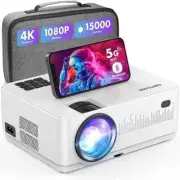 DBPOWER L23 5G 600 ANSI 15000L Native 1080P WiFi Video Projector