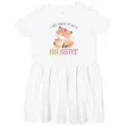 Inktastic I Am Going To Be A Big Sister - Floral Fox Toddler Dress Sis Sibling