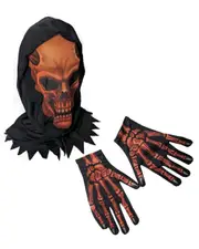 Red Devil Mask and Gloves