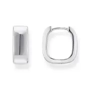 THOMAS SABO Hoop earrings in angular shape Medium