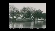 River Steamer South Australian with barge at Wilcannia SA Postcard