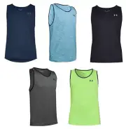 UNDER ARMOUR MEN'S UA TECH TANK 2.0 SLEEVELESS TEE M L XL XXL NEW NWT BLUE BLACK