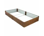Large Raised Garden Bed Planter Box Flower Vegetable Herb Container Guard Holder 240x120x30cm Metal Rectangle for Indoor Outdoor Yard Balcony Patio