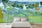 3D View Auvers Wallpaper Wall Mural Removable Self-adhesive 172