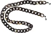[Yardenfun] Glasses Chain Strap Holder Lanyard for Face Mask Tortoise Shell Eyeglass Necklace with Clips Ear Pressure Prevent Loss Stylish Functional Accessory