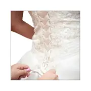 Wedding Dress Zipper Replacement Kit - 118 inch - Adjustable Corset Back - Lace-up Satin Beige One Size