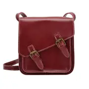 2 Pcs Retro PU Leather Crossbody Bag Simple Solid Color Clasp Shoulder Handbag Pouch Portable Women Square Messenger Bags