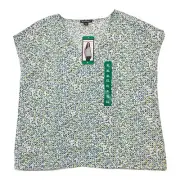 Hilary Radley Top Shirt Women Xtra Large Multi Check Combo V Neck